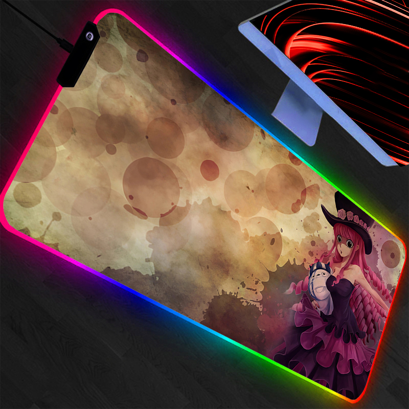Rgb Mousepad - Grand tapis de souris RGB monobloc,