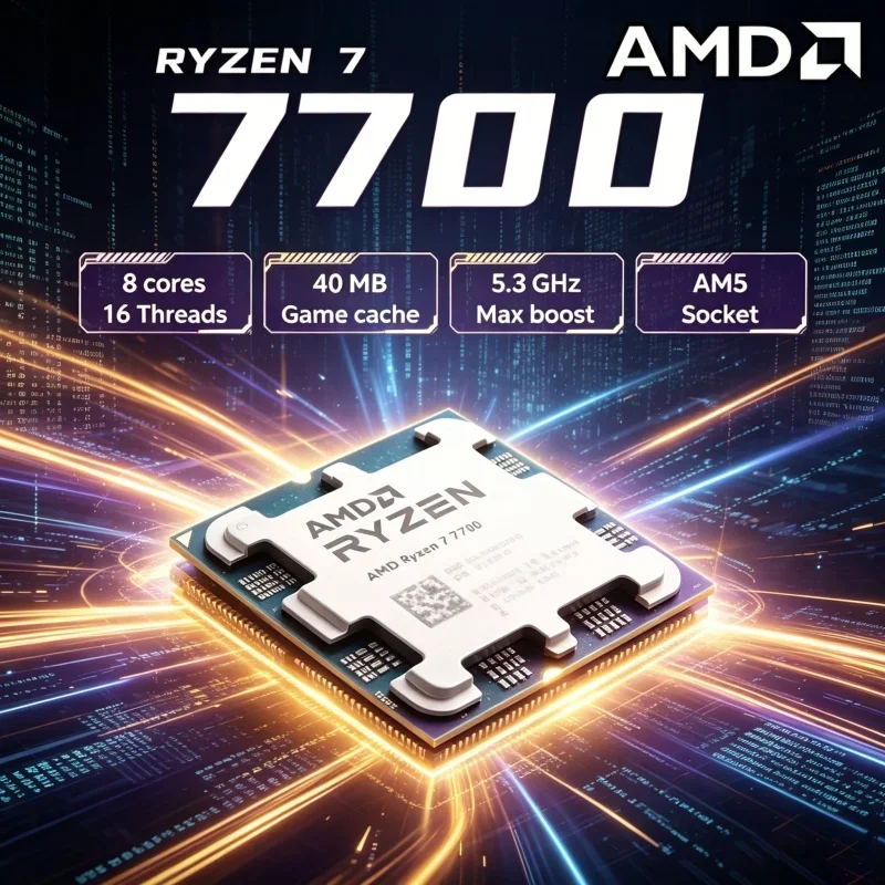 Pc Gaming Ryzen 5 - Processeur AMD Ryzen 7 7700 AM5