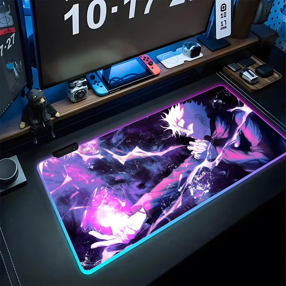 Rgb Mousepad - Tapis de souris Anime J-jujutsu K-kaisen,