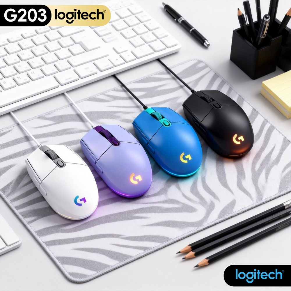 Pc Gaming Optimization - Souris de jeu filaire Logitech G203,
