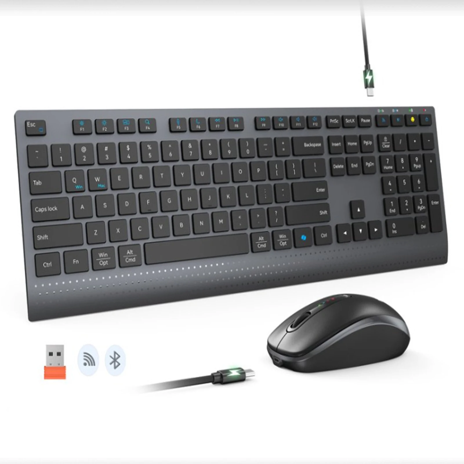Pc Gaming Fullset - 2.4G Bluetooth double mode sans fil