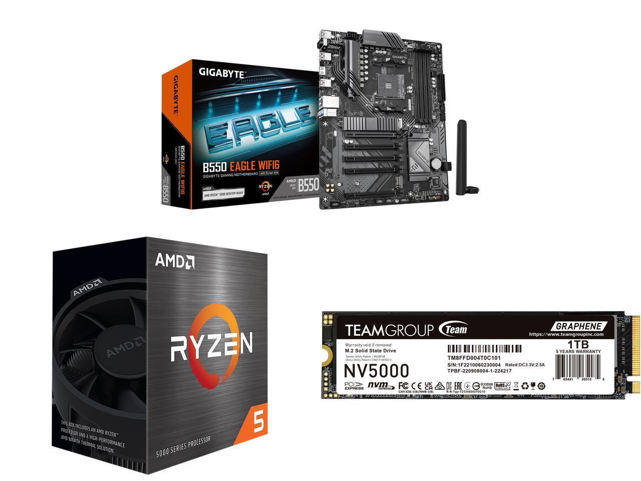 Pc Gaming Ryzen 5 - Carte mère GIGABYTE B550 EAGLE WIFI6,
