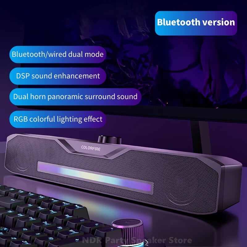Pc Gaming Cost - Haut-parleur de jeu Bluetooth/filaire, alimenté par
