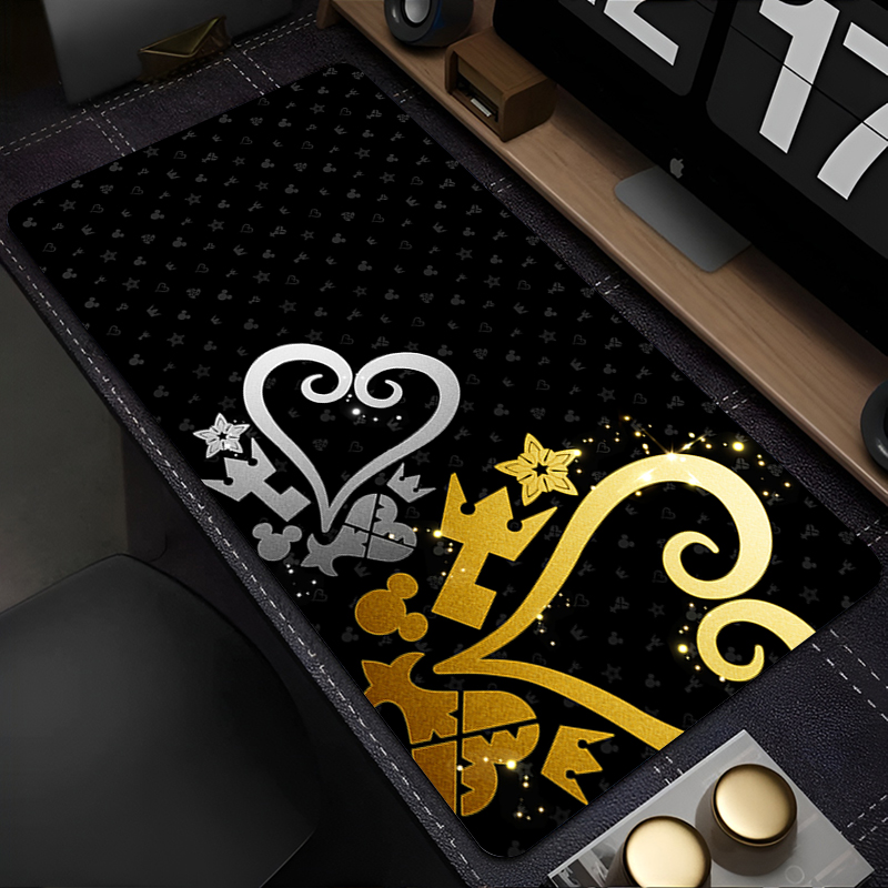 Pc Gaming White - Tapis de bureau Anime noir et