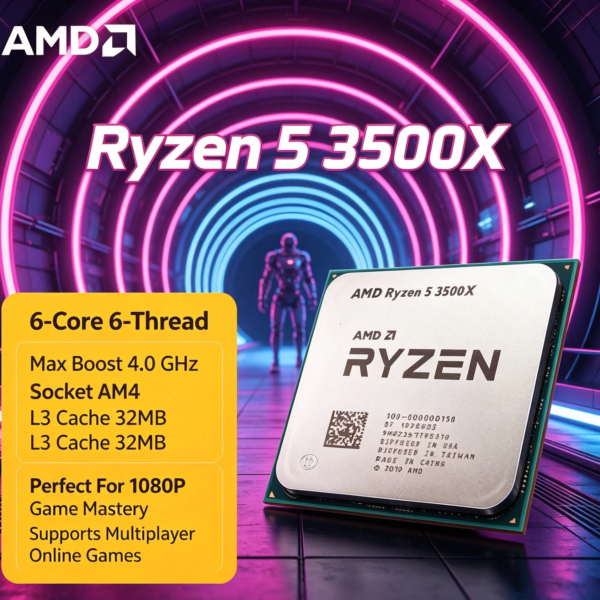 Pc Gaming Ryzen 5 - Processeur de bureau AMD Ryzen 5