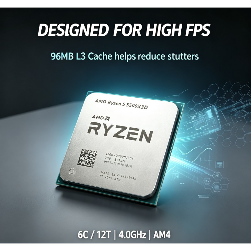 Pc Gaming Ryzen 5 - Processeur AMD Ryzen 5 5500X3D pour