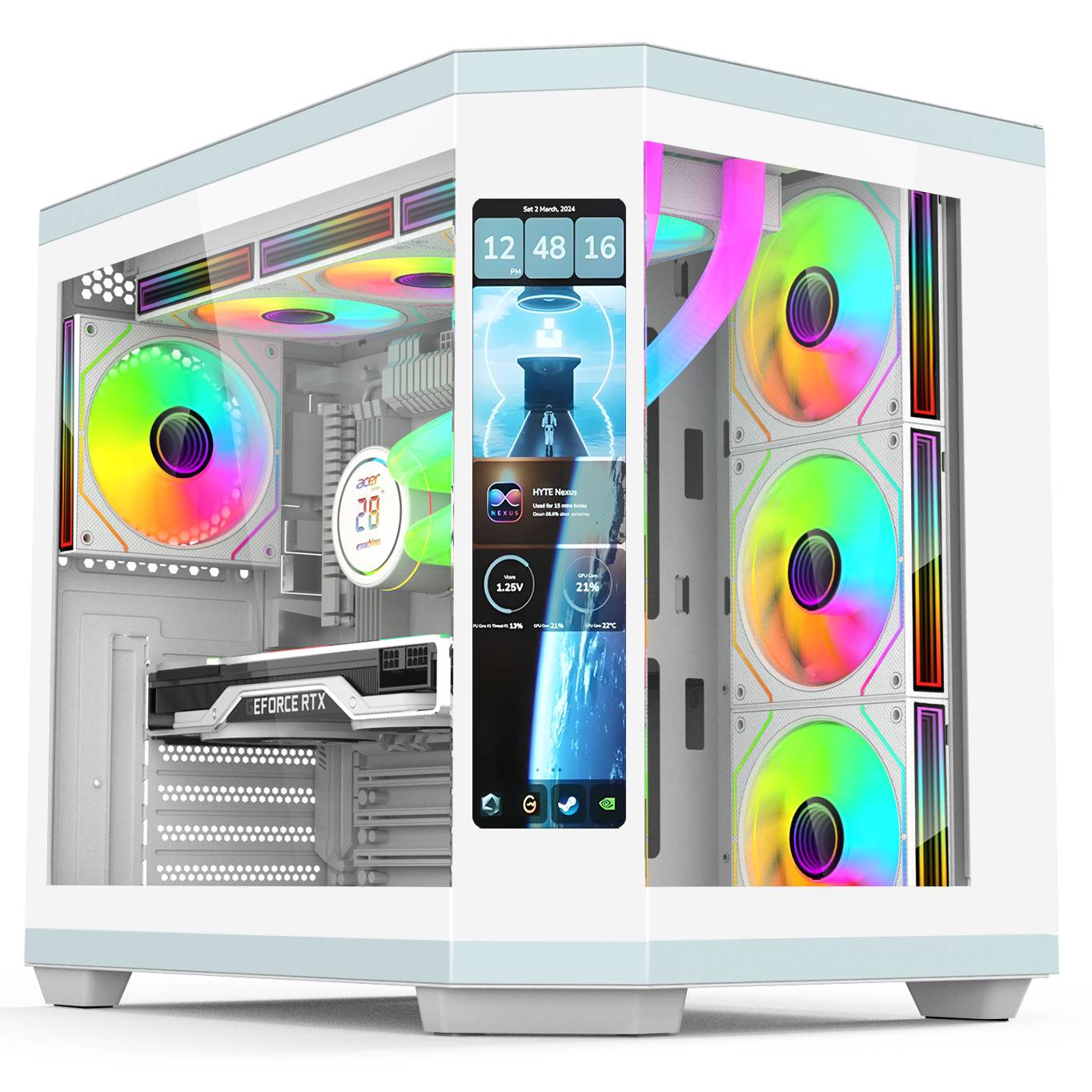 Pc Gaming White - Boîtiers et tours d'ordinateur de jeu