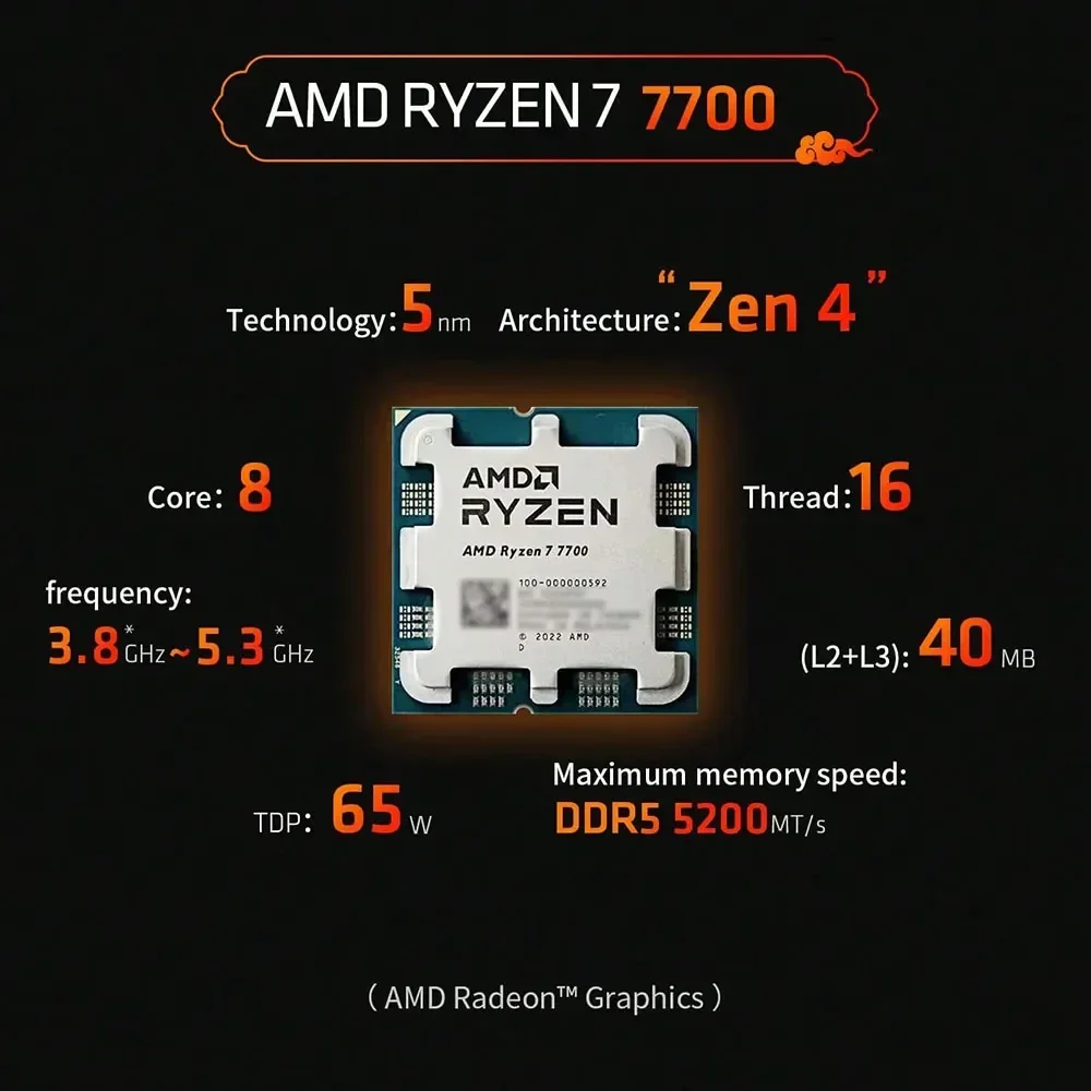 Processeur AMD Ryzen 7 7700 AM - Pc Gaming Ryzen 5 avis et prix