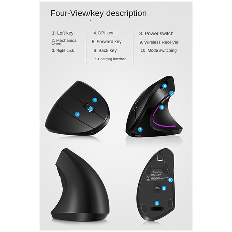Souris verticale sans fil doyo - Pc Gaming White avis et prix