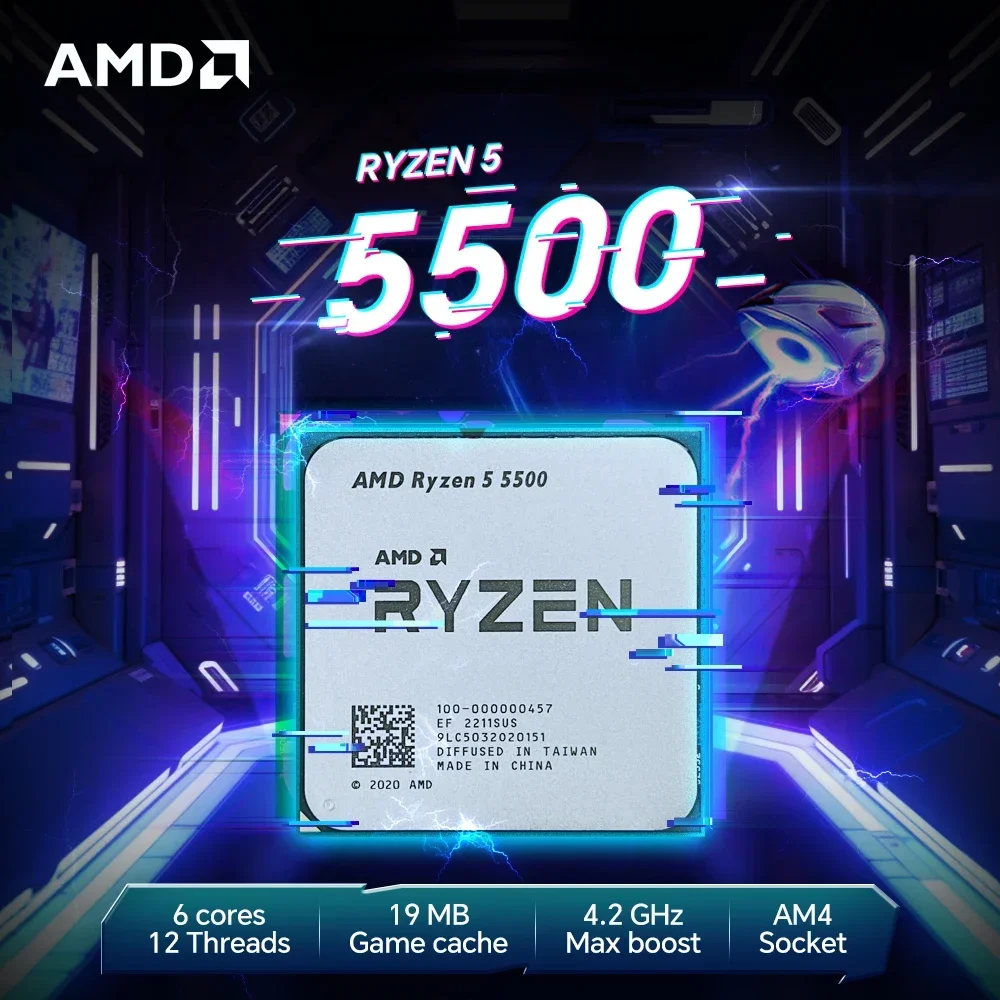 Processeur AMD Ryzen 5 5500 R5 - Pc Gaming Ryzen 5 avis et prix