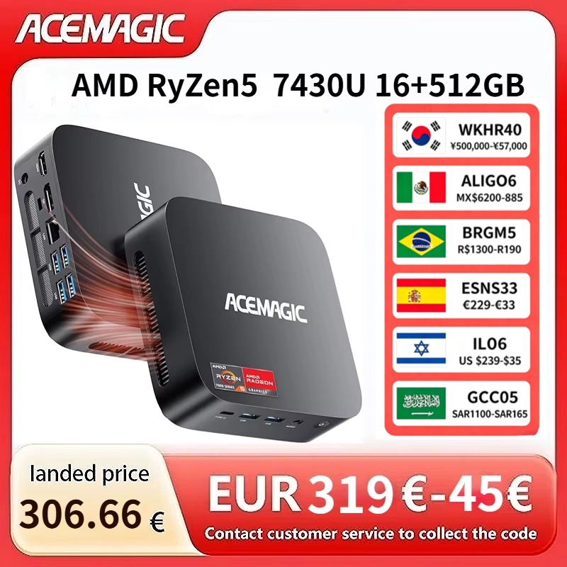 ACEMAGIC AMD Ryzen 5 7430U Min - Pc Gaming White avis et prix
