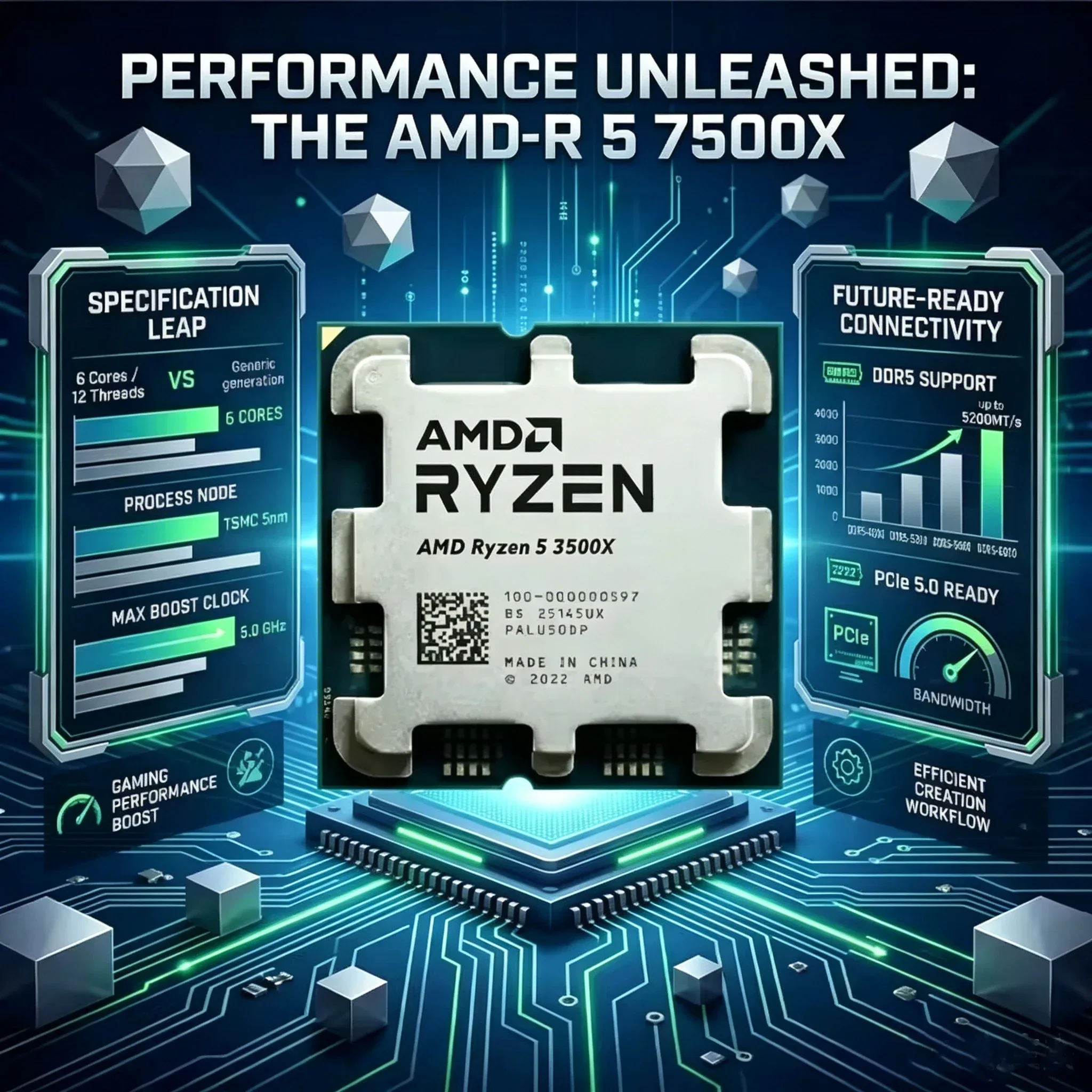 Processeur AMD Ryzen 5 3500X R - Pc Gaming Ryzen 5 avis et prix