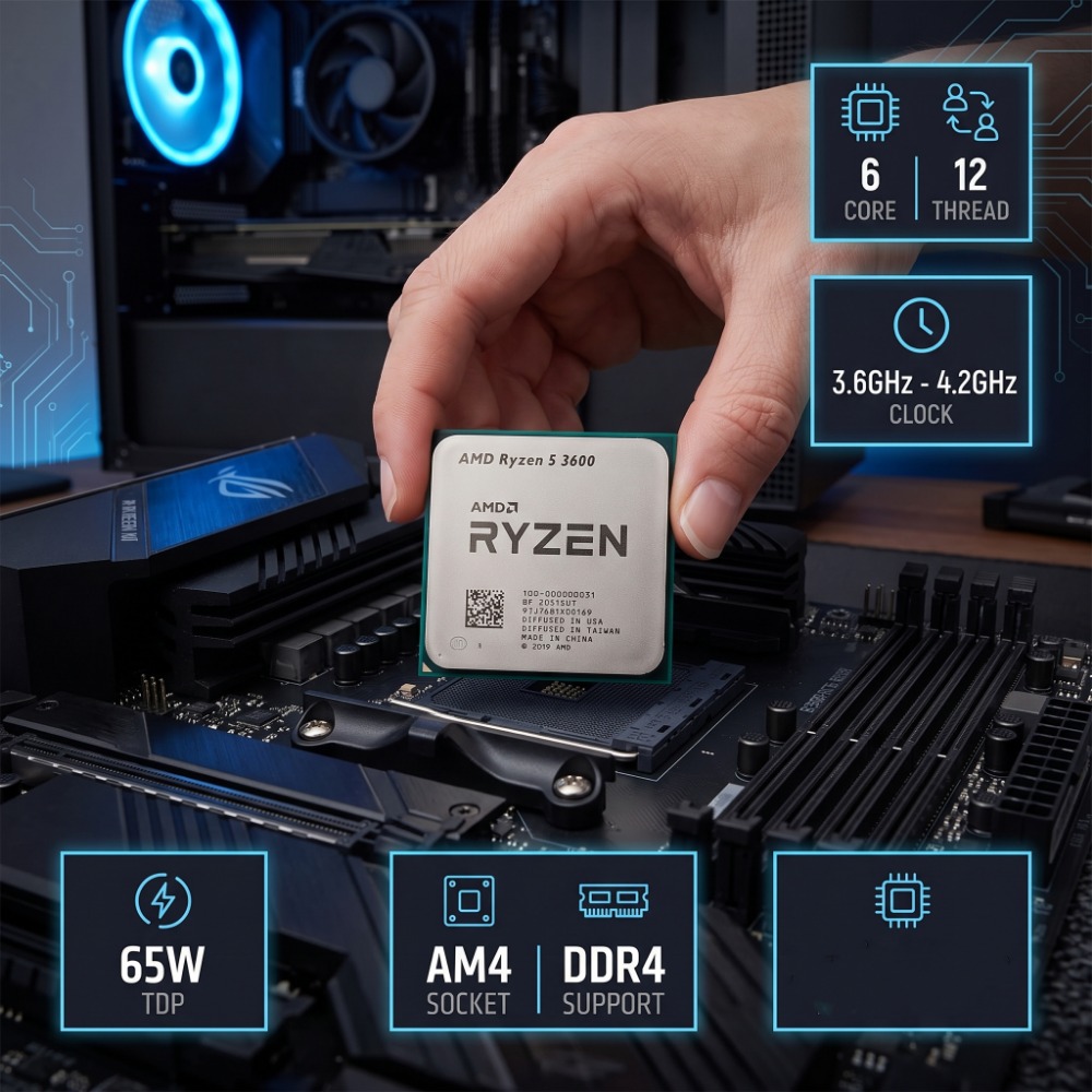 Processeur AMD Ryzen 5 3600 po - Pc Gaming Ryzen 5 avis et prix