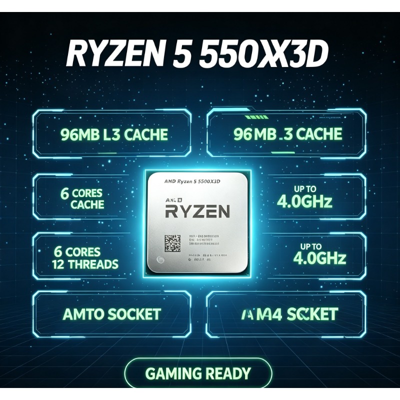 Processeur AMD Ryzen 5 5500X3D - Pc Gaming Ryzen 5 avis et prix