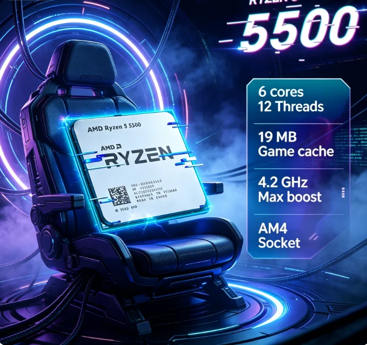 Processeur AMD Ryzen 5 5500 R5 - Pc Gaming Ryzen 5 avis et prix