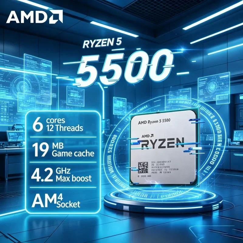 Processeur AMD Ryzen 5 5500 R5 - Pc Gaming Ryzen 5 avis et prix
