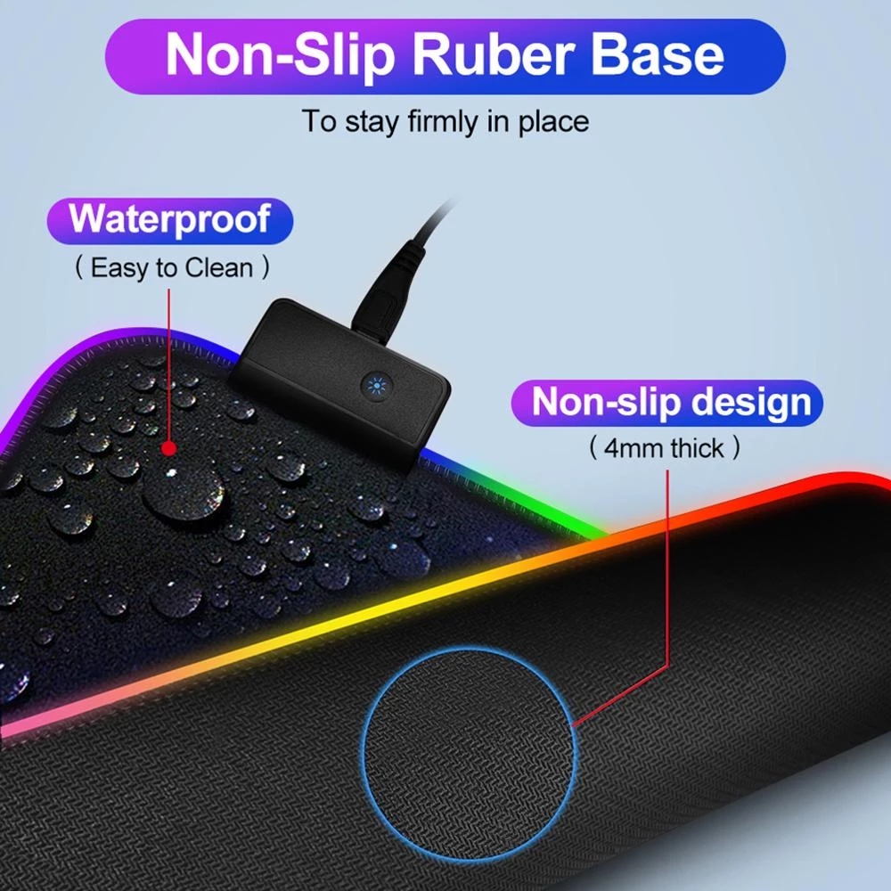 Tapis de souris de jeu RGB ave - Rgb Mousepad avis et prix
