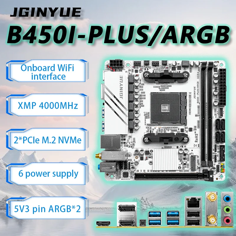 Carte mère JGINYUE B450 ITX av - Pc Gaming Ryzen 5 avis et prix